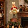 Thanksgiving Scarecrow Miniature Fall Scarecrow Tree Topper 8 Inches Miniature Harvest Autumn Ornaments for Farmhouse Home Party Supplies