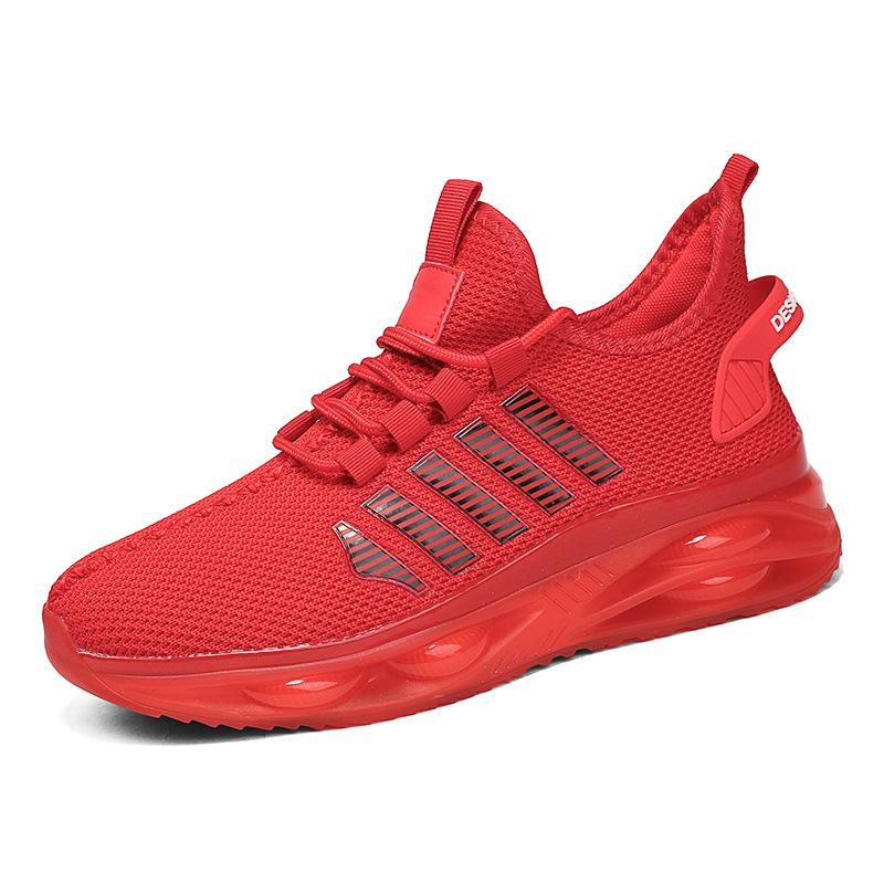 Live Summer New Large Size Casual Men's Shoes Teen Men's Flying Weaving Mesh Sneakers Breathable Running