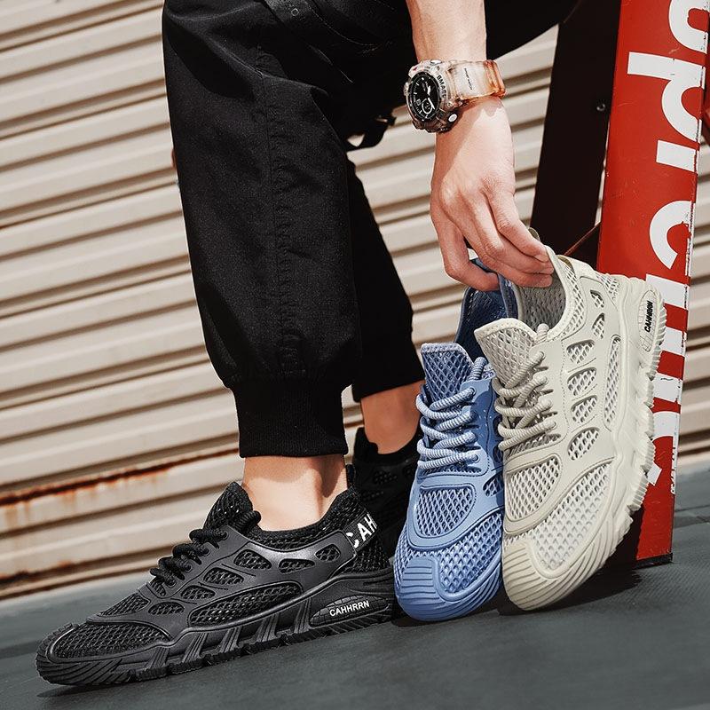 Large Net Hollow Sports Shoes Men's Summer Men's Shoes Versatile Trendy Shoes Student Casual Mesh Shoes Outdoor