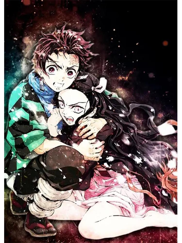 Japanese Anime Devil Killer Painting Wall Art 5DDIY Diamond Painting Poster Home Decoration Modern Living Room Anime Pictures