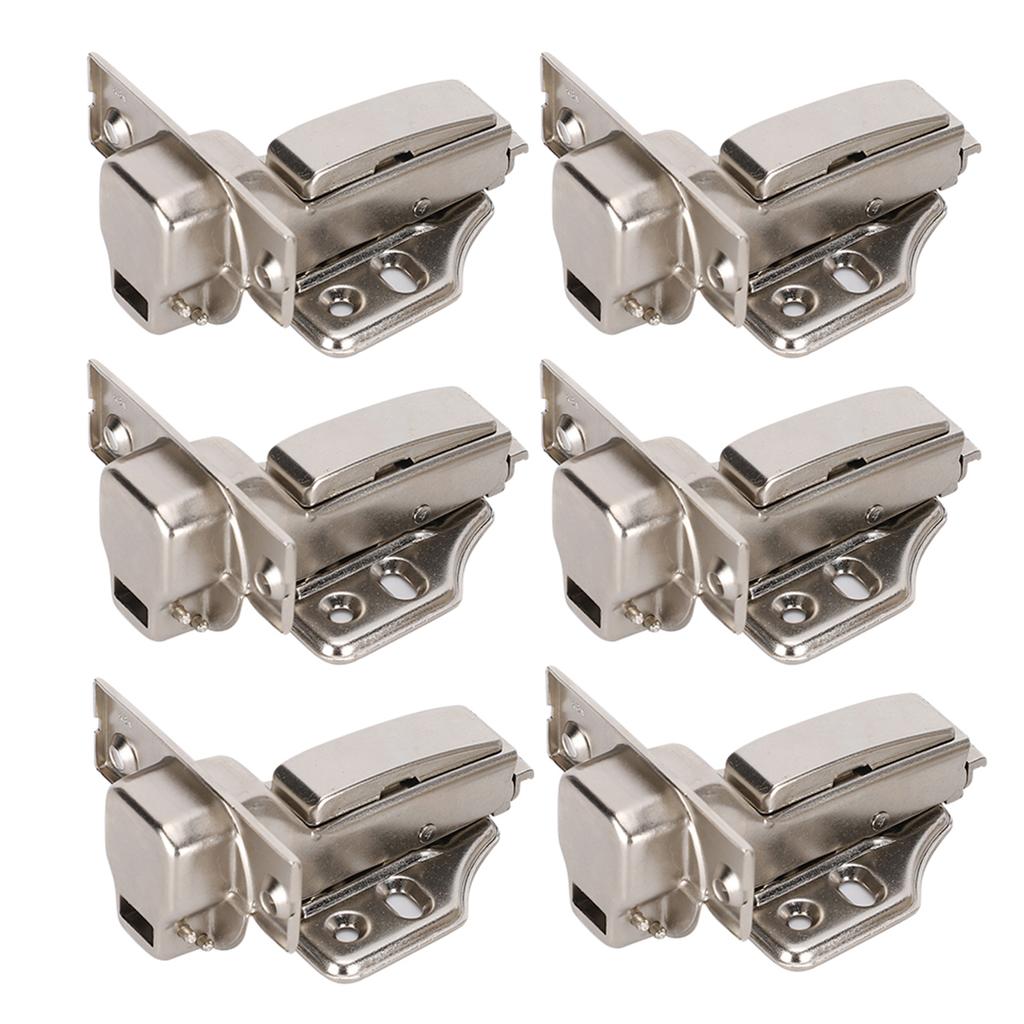 3 Sets Hinges for Office 2Stage Hydraulic NickelPlated 4Hole Large Bend A2202C
