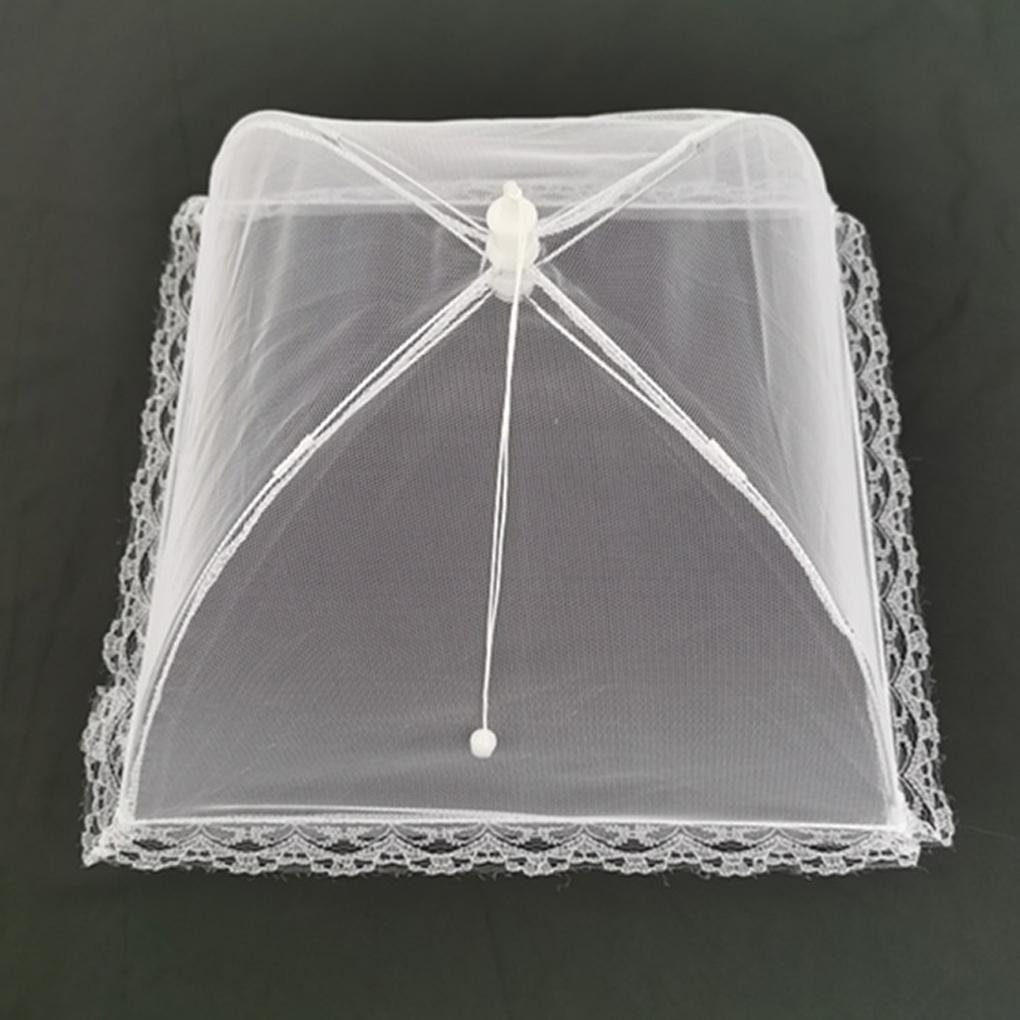 Food Mesh Cover Folding Household Kitchen Dish Umbrella Anti-insect Washable Bug Plate Protector Countertop Barbecue