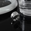 Gothic Irregular Bright Face Wide Edge Rings for Women New Fashion Creative Hollow Geometric Pleated Ring Party Jewelry