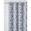 Blue Floral Full Blackout Perforated Curtain Suitable for Living Room and Bedroom Blackout Decoration Curtains