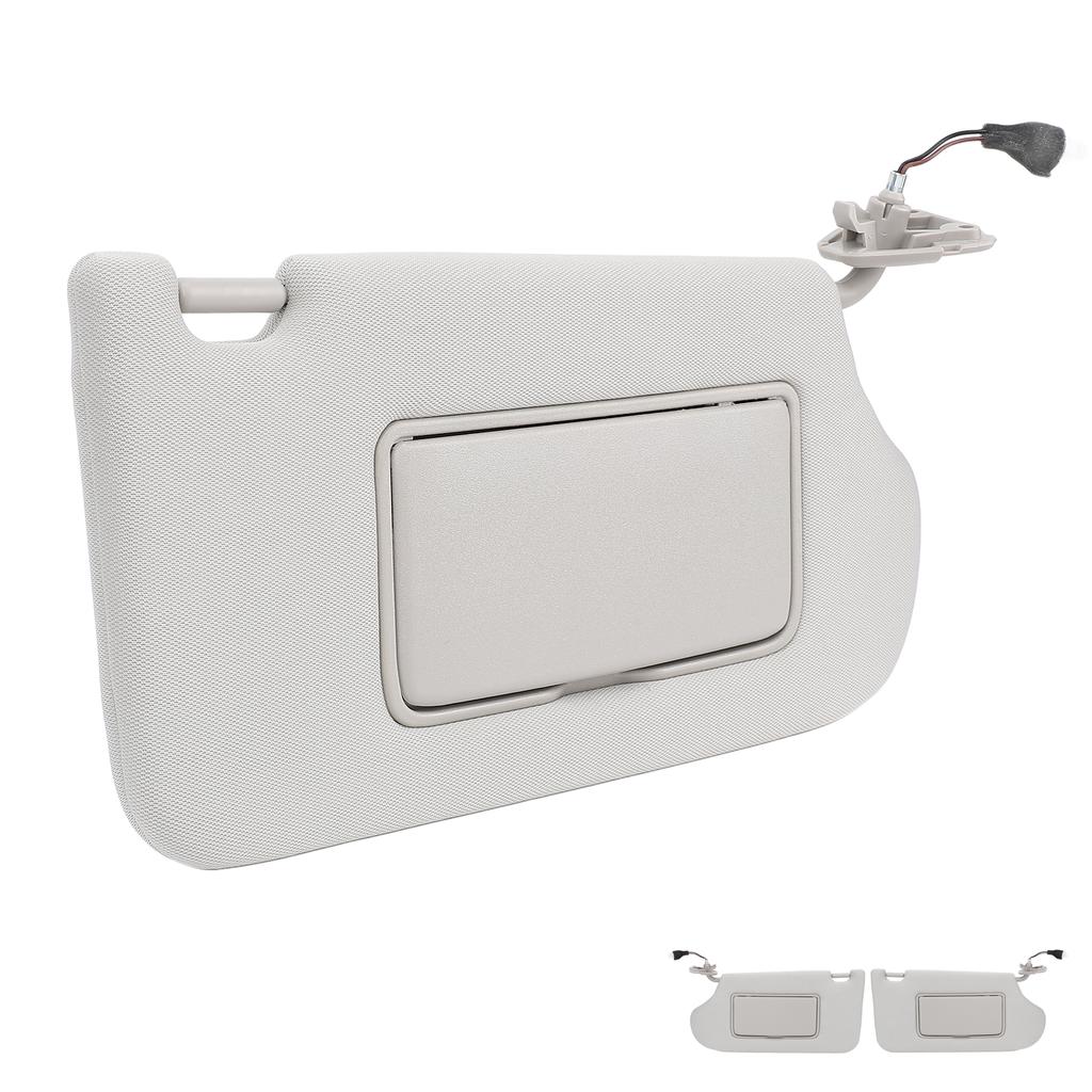 Sun Visor Replacement with Mirror and Makeup Light Stylish Grey Effective Sun Shielding Visor Board 