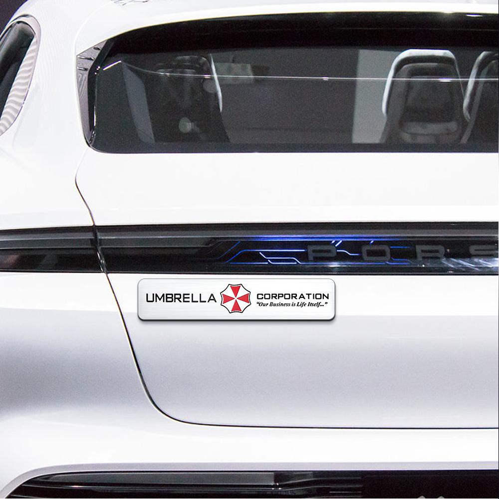 1Pc 3D Car Styling Metal Aluminum Umbrella Corporation Emblem Car Body Fender Stickers Decoration