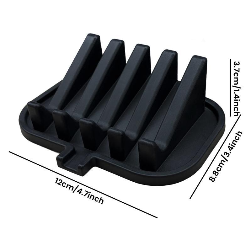 Quick Drain Silicone Soap Holder 5 Groove Non Slip Soap Tray for Shower Bathroom Travel Camping Portable Use