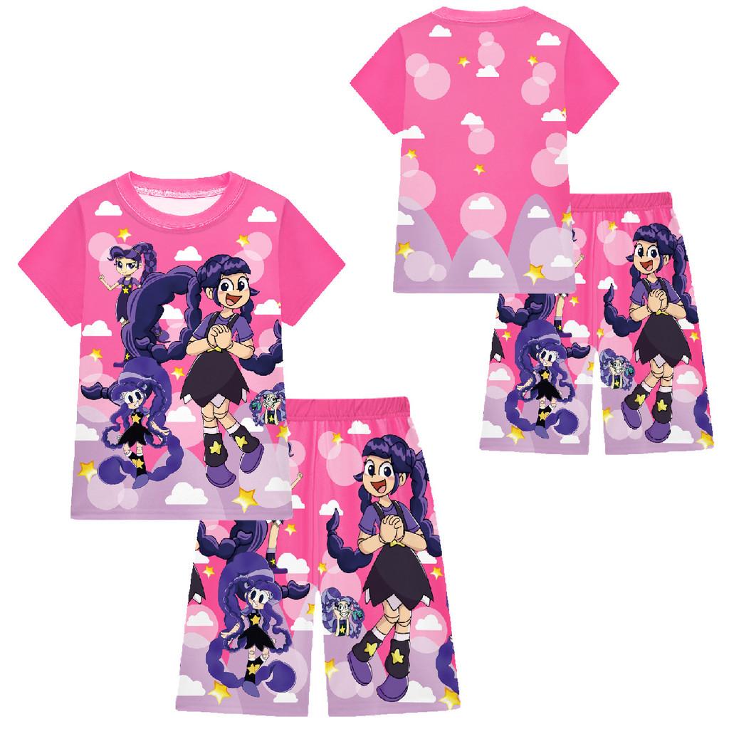 19777 Ensembles Pyjama Filles Enfants Lily Lovebraids Dessin Animé Imprimé Haut de Pyjama Pantalon Vêtements de Nuit