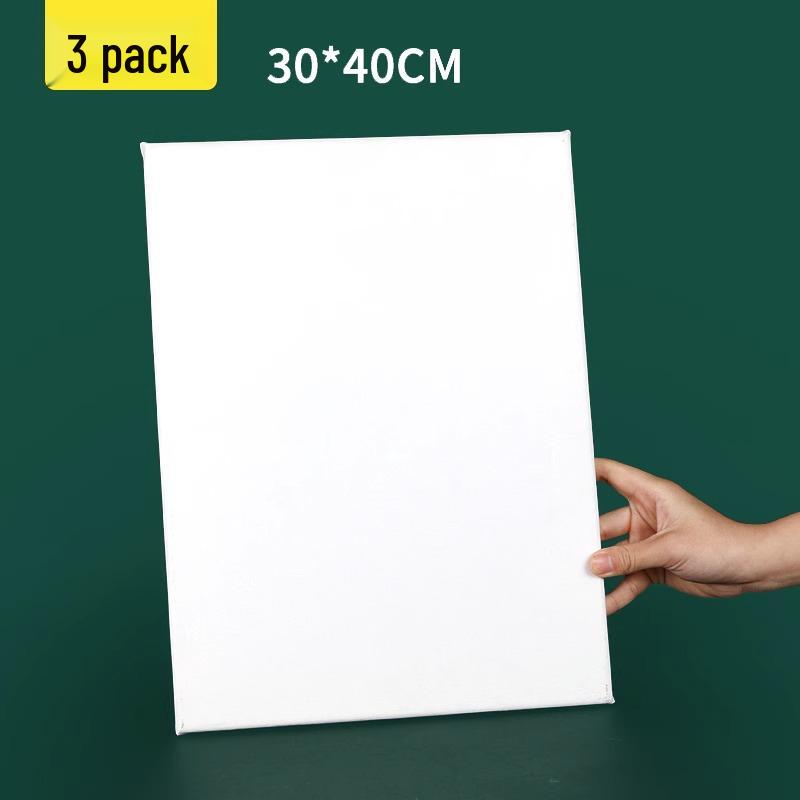 Long Strip Solid Wood Framed Canvas: Rectangle Acrylic Painting On Pure Cotton Linen
