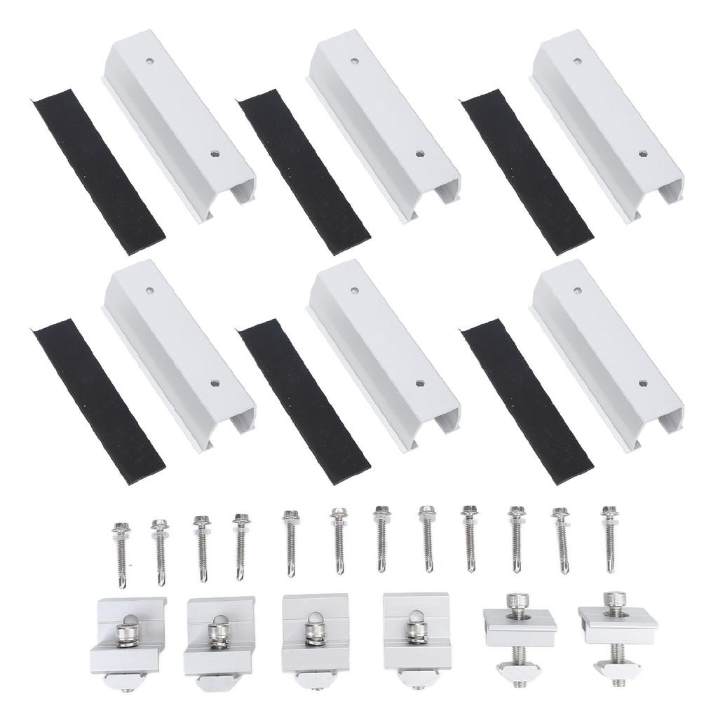Solar Panel Mounting Bracket Kits Aluminum Alloy Flat Roof Solar Panel Mounting Brackets End Clamps