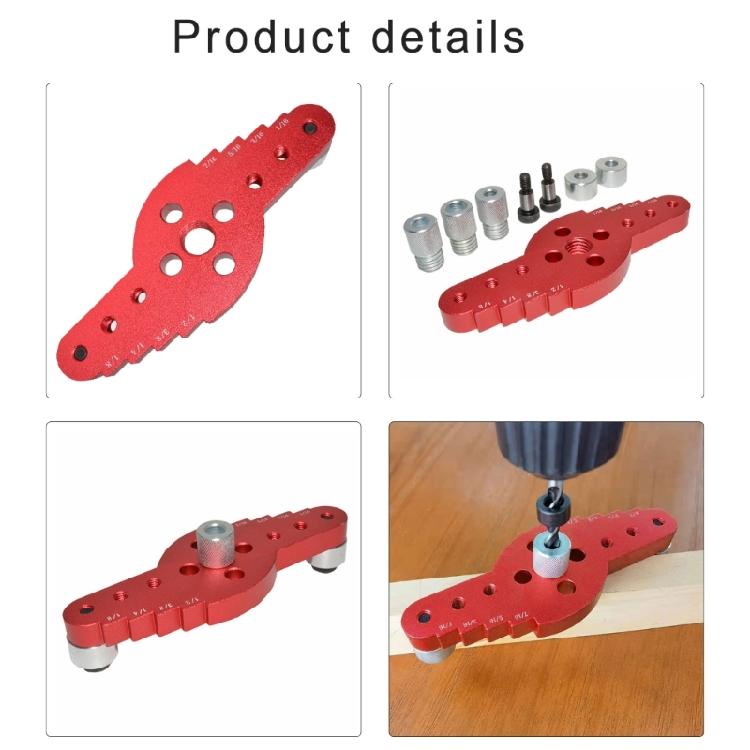 Dowel Jig Set Self Centering Line Scriber Center Locator Woodworking Tools for Drilling Hole Punch Positioner Drill Jig