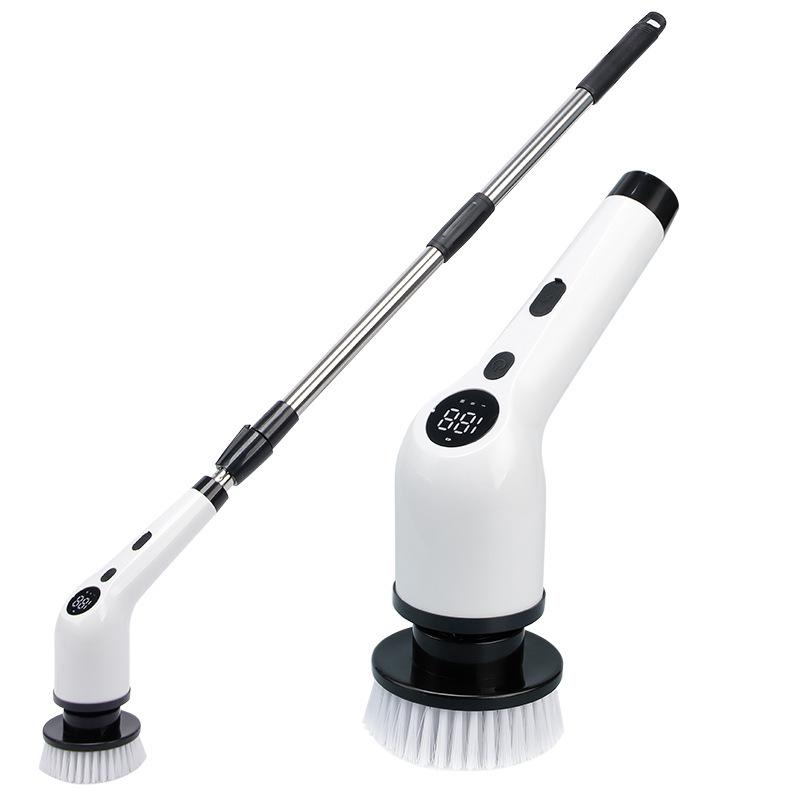 Electric 8-in-1 Retractable Cleaning Brush with LCD Display
