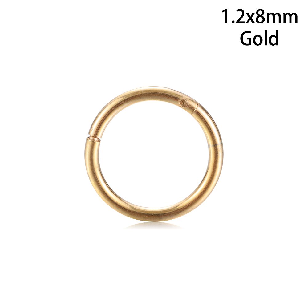 1Pc Fashion Jewelry Open Hinged Segment Piercing Septum Lip Ring Nose Hoop Ear Helix Tragus