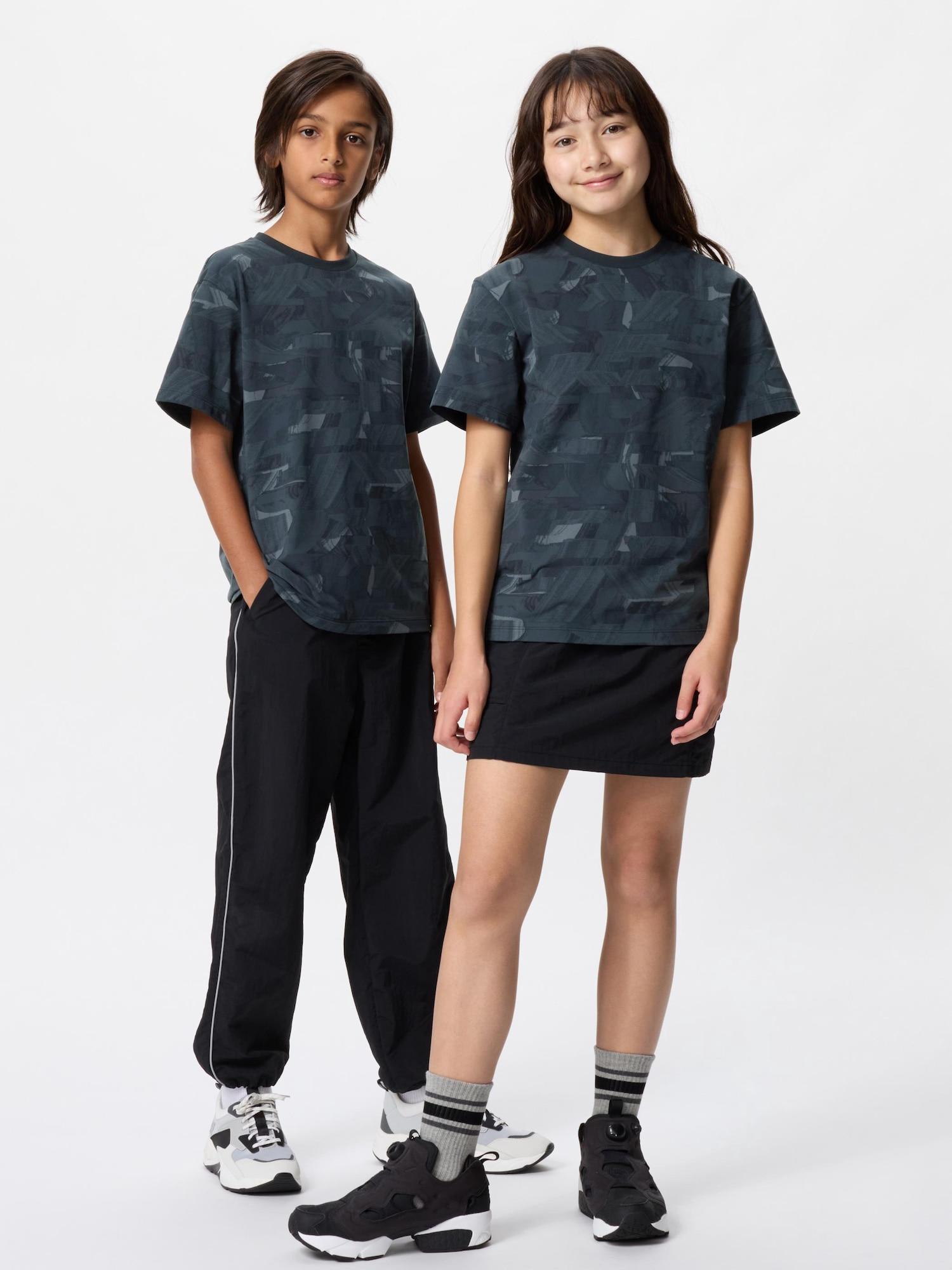 

Uniqlo Футболка Kids Dry Ex Crewneck с принтом A 08 DARK GRAY/KIDS 110