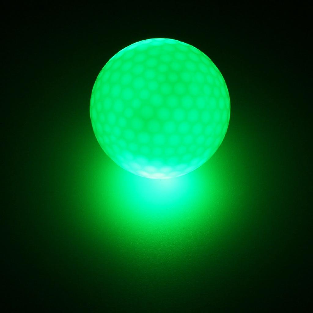 6Pcs Golf Balls Glow In Dark Night Golfing Luminous Fluorescent Golf Ball Light Up Golf Balls LED