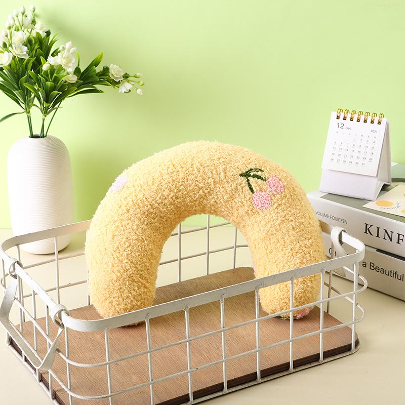 1PC Little Pillow for Cats, Ultra Soft Fluffy Pet Calming Toy Half Donut Cuddler for Joint Relief Sleeping Improve