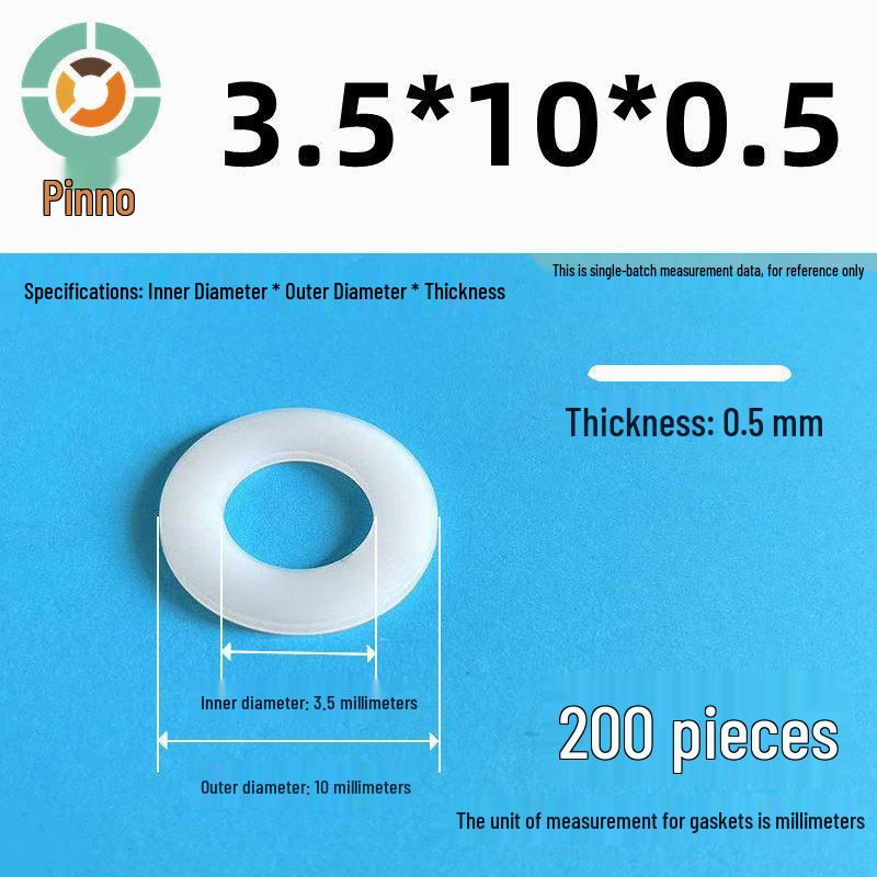Thickened Nylon Plastic Flat Washer: Hard Plastic Gasket M2-M16