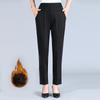 Elderly Cotton Pants Women's Winter Grandma Wear Outer Wear Fleece Thickened Mother Fattened Enlarged Elastic High Waist Middle and Old Women's Pants