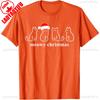 Meowy Catmas Cat Christmas Cute Kitten Cats Santa Hat Xmas T-Shirt High Quality Cotton Tops New Casual Simple Short-sleeve