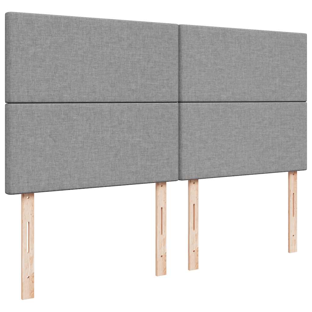Enjoy restful nights with this Ottoman bed with mattress in light grey 160 x 200 cm fabric