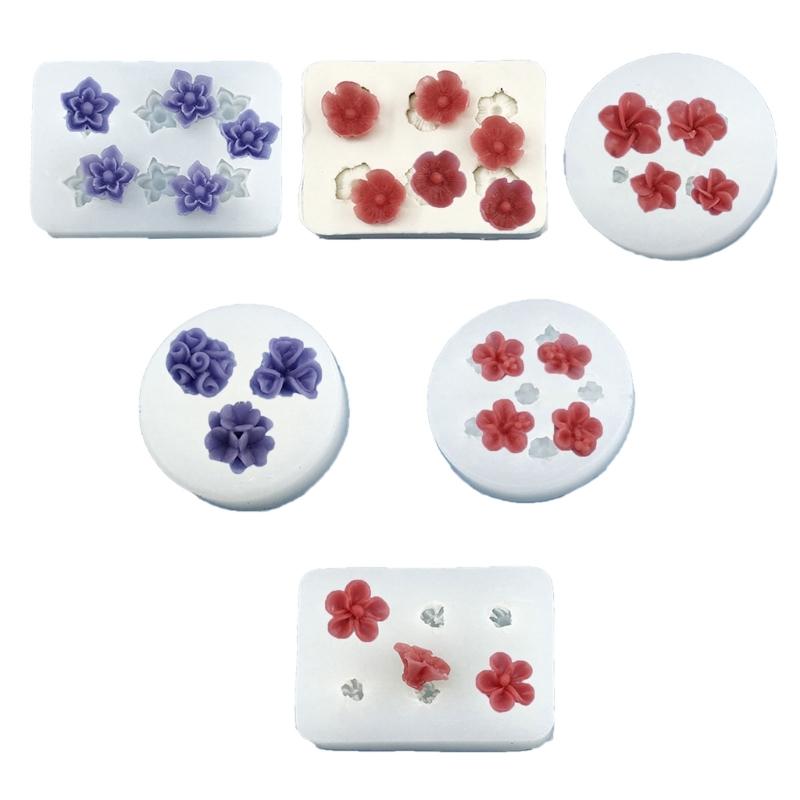 Wiederverwendbare blumenförmige Silikonform Wiederverwendbare Bastelformen Geeignet für handgefertigten Schmuck und Schreibtischdekorationen