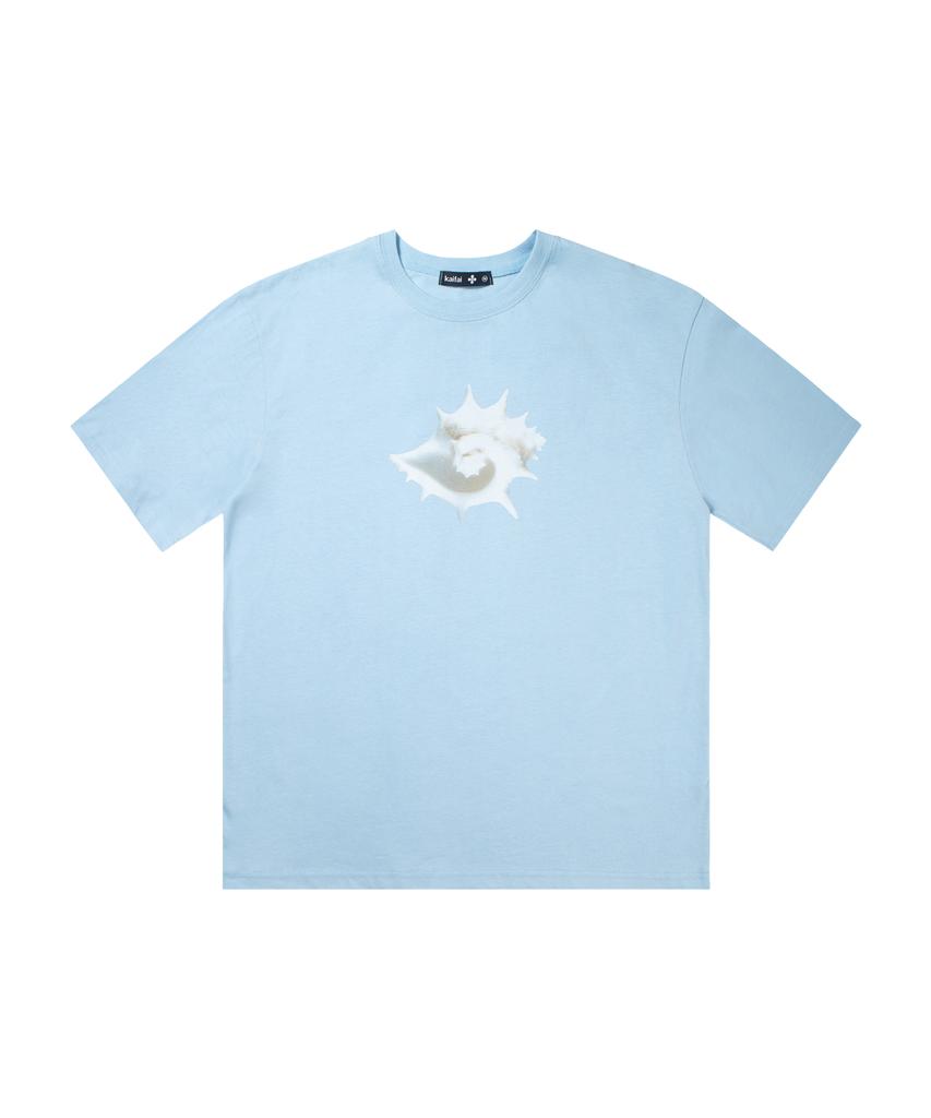 KAIFAI Conch Shell Short Sleeve T-Shirt (Sky Blue) K26Qb233