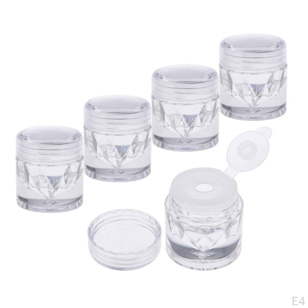 Of 5Pcs 3ml Empty Loose Case, Blusher Makeup Cosmetic Jar Containers with