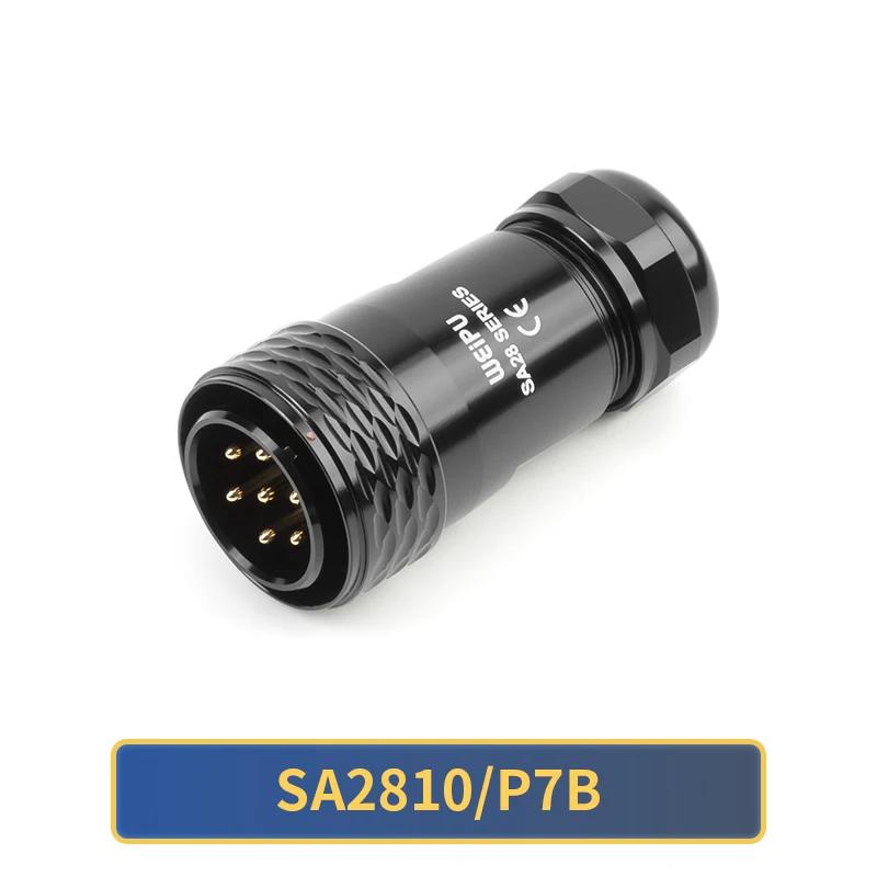 WEIPU SA28 SA2810/P Waterproof Electric Power Male Plug Aviation Connector Solder M28 2 3 4 7 8 9 10 12 16 17 20 24 26 35 Pin
