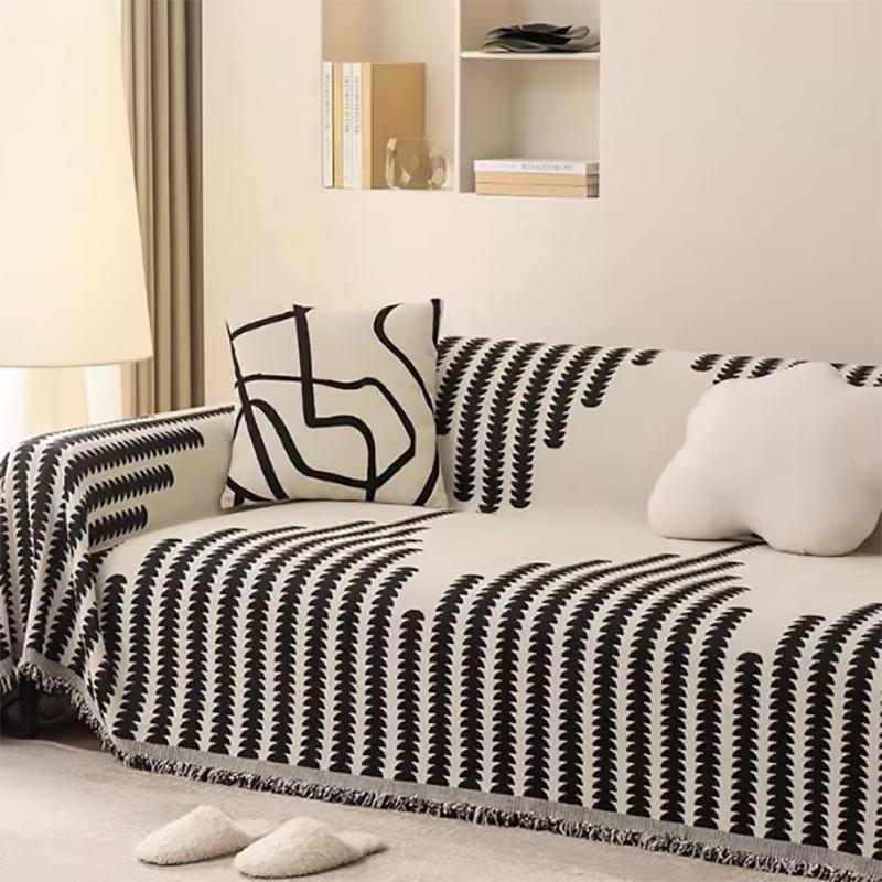 

Роскошное противоскользящее полотенце для дивана из шенилла, чехол для дивана, полотенце для угловой скамьи, подушка для сиденья, защита дома 180X180cm чёрный