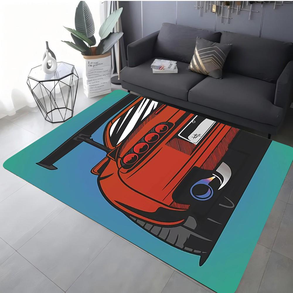 Cool Racing Car Design Carpet for Bedroom and Living Room Decor Non-Slip Area Rug for Sofa Washable Floor Mat Cofee Table Mat
