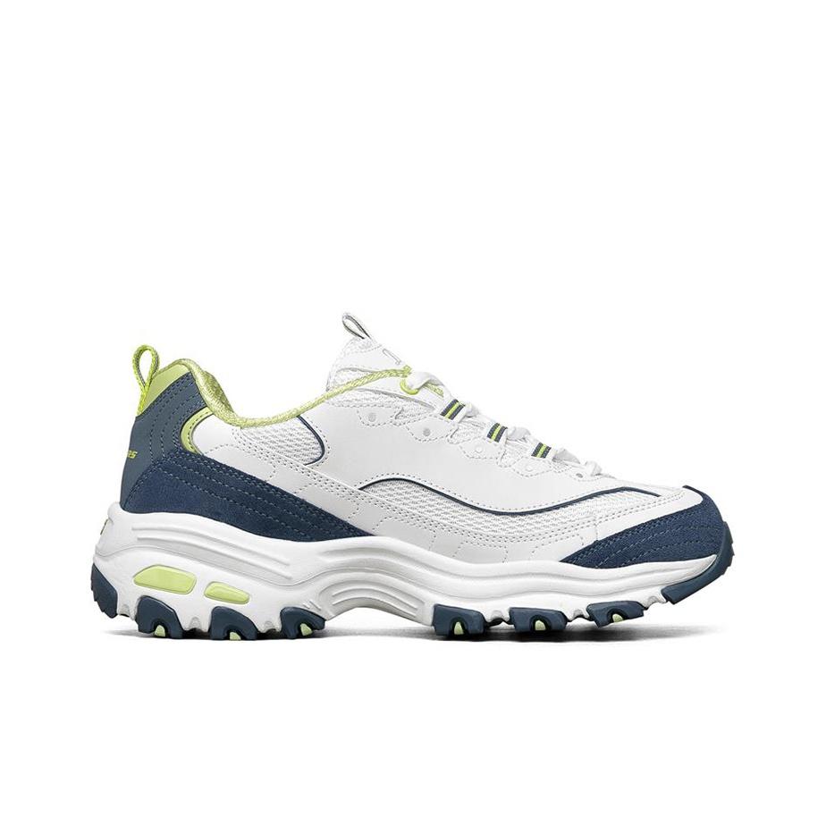 Skechers DLites 1.0 Panda Shoes Milk Tea Bear Sea Salt Lemon Comfortable Sports Thick Sole Casual Shoes Women Sneaker White Blue Green 13167-WNVL