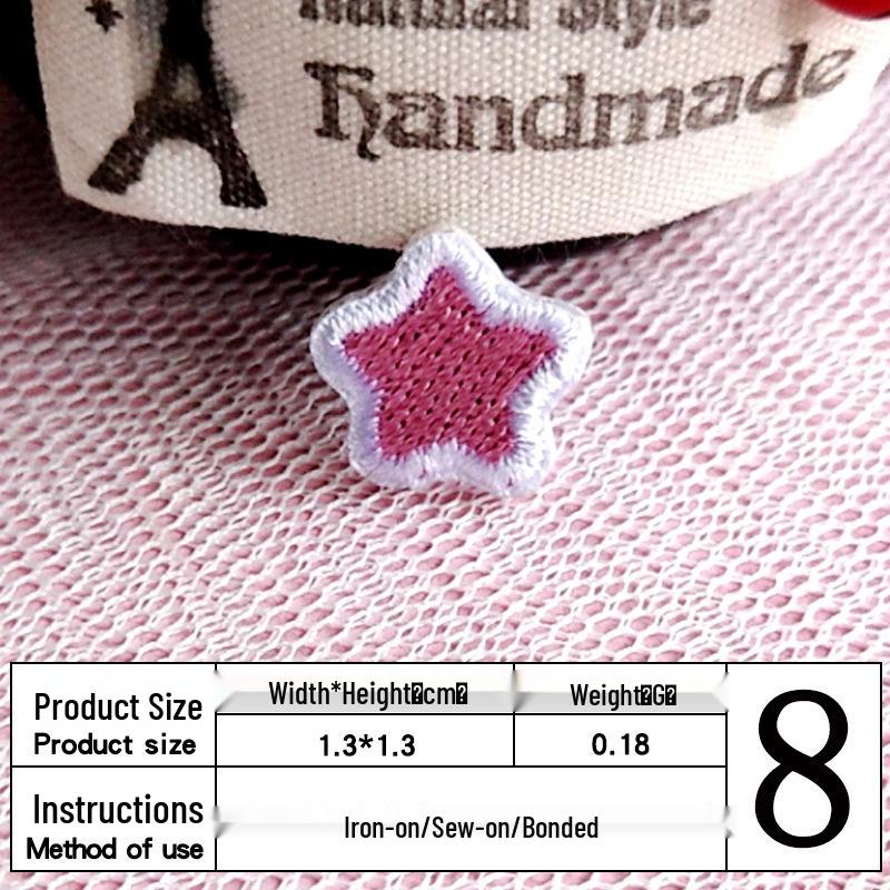 In Stock: Cute Mini Star Embroidery Patch for Clothing Decoration