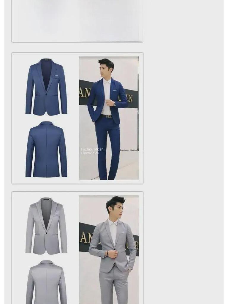 Men's Plus Size Slim Fit Suit Jacket - Lightweight, Solid Color, Multi-color Options.