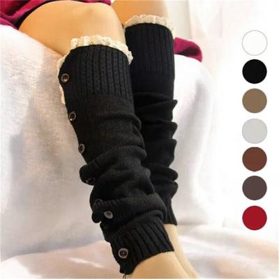 Women Lace Warm Foot Covers Ankle Warmer Leg Warmers Knitted Socks Boot Socks