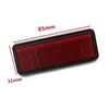 2X Red Light Rear Bike Quad Scooter Bike Reflector License Plate Rectangle Reflector for