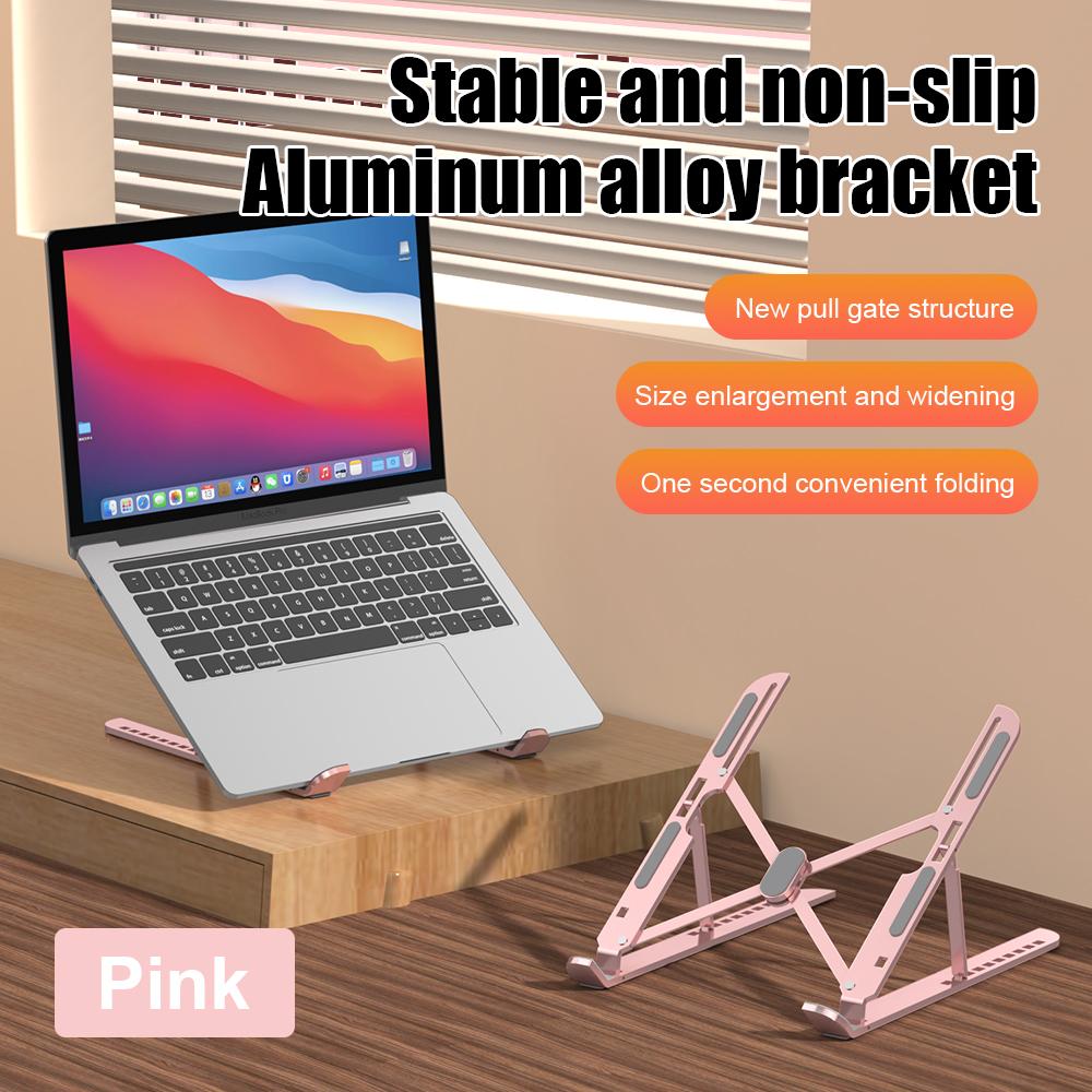 Držák na notebook z hliníkové slitiny Stojánek Nastavitelný Skládací Přenosný Pro notebook Držák Zvedací Držák chlazení Neklouzavý