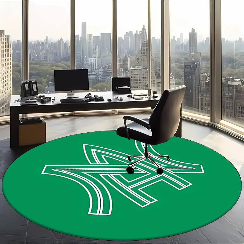 Atlético Nacional (14) Runder Büroteppich Dekorativer Bodenteppich für Büro Schlafzimmer Wohnzimmer und Wohnbereich