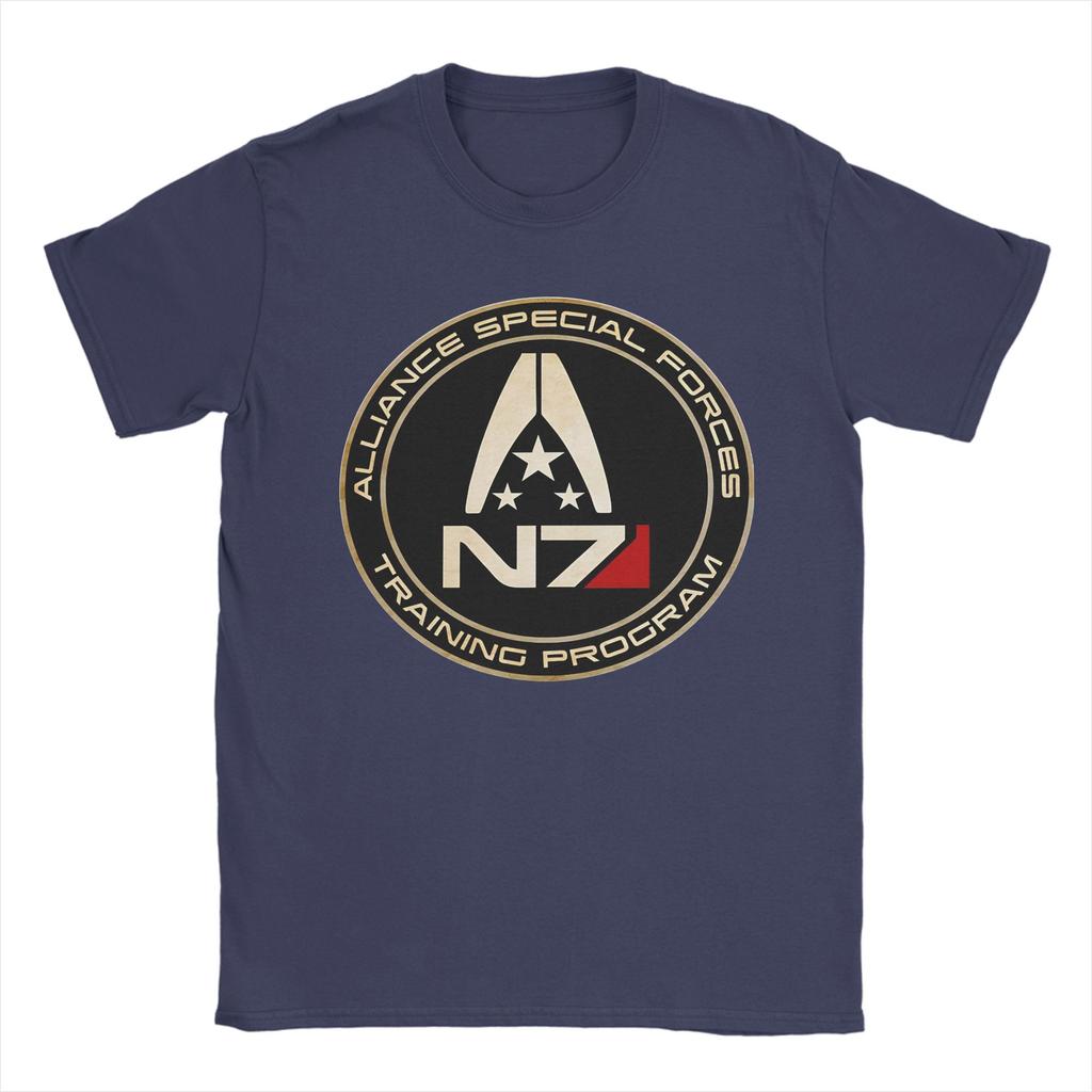 Mass Effect N7 T-Shirt Sommer Vintage T-Shirts Baumwolle Freizeit T-Shirt Für Paar Lässige T-Shirts