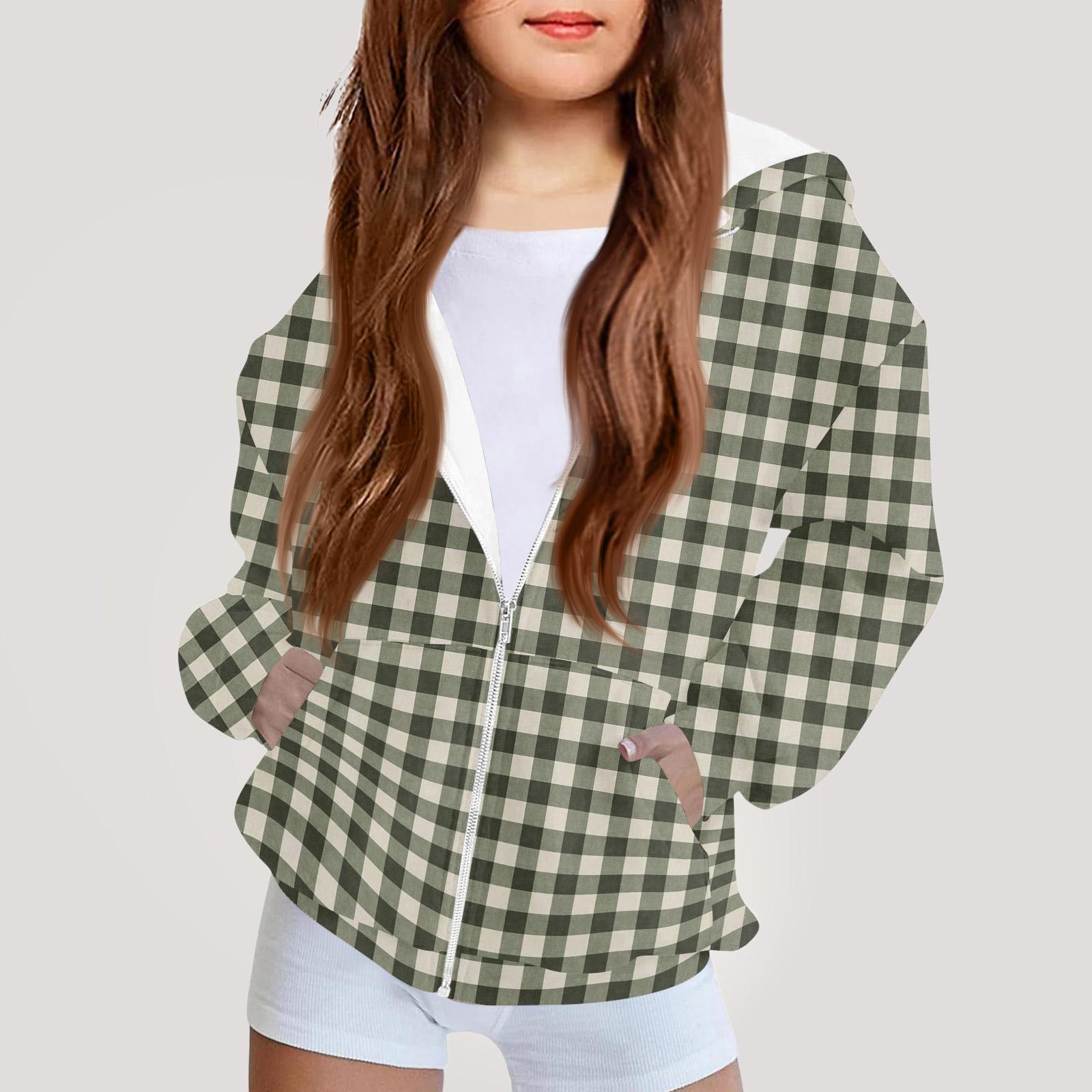 

Детская мода Принтованная толстовка с капюшоном с длинными рукавами Куртка-худи для девочек 100