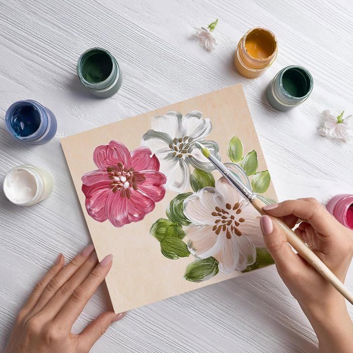 Planche de contreplaqué - CREATIVE DECO - Carré - 300 x 300 x 3 mm - Lot de 20 - Bouleau B/B