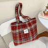 Plaid Patchwork Simple Sweet Shoulder Bags Spring Commuting Fashi Tote Bags Large Capacity Versatile Bags for Women