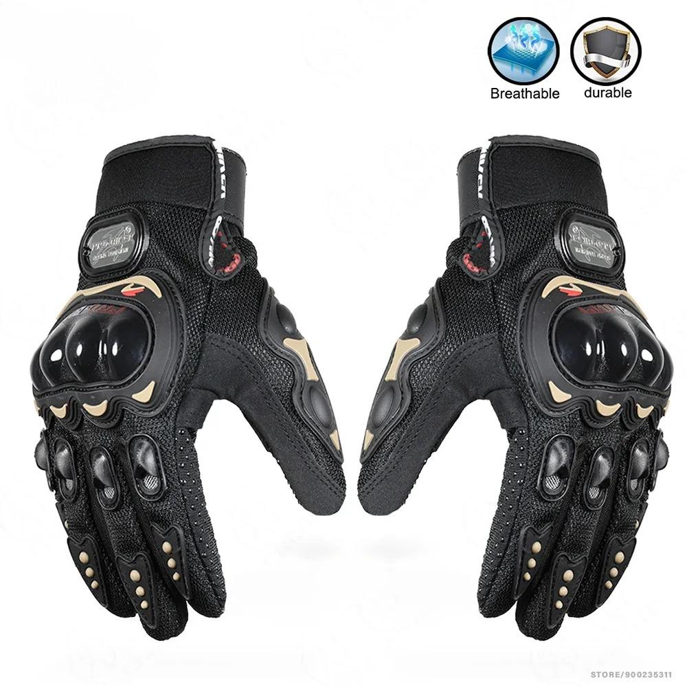 

Men s Motorcycle Full Finger Gloves - Cycling Equipment Wearable Lady Knight Racing Glove Mittens Protective Gear чёрный