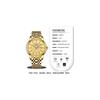 Nibosi Classic Men's Watch Gold Stainless Steel Analog Waterproof Casual with Date Display Metal Band