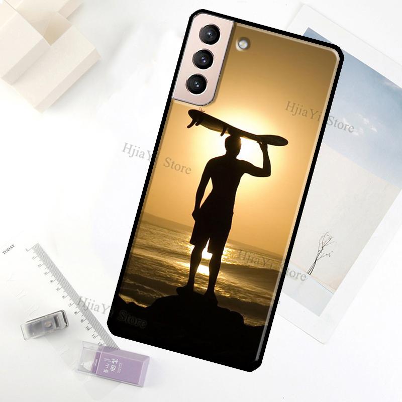 Surf Surfing Case For Samsung Galaxy S23 Ultra Note 20 10 S9 S10 Plus S20 S21 FE S22 Ultra Phone Cover