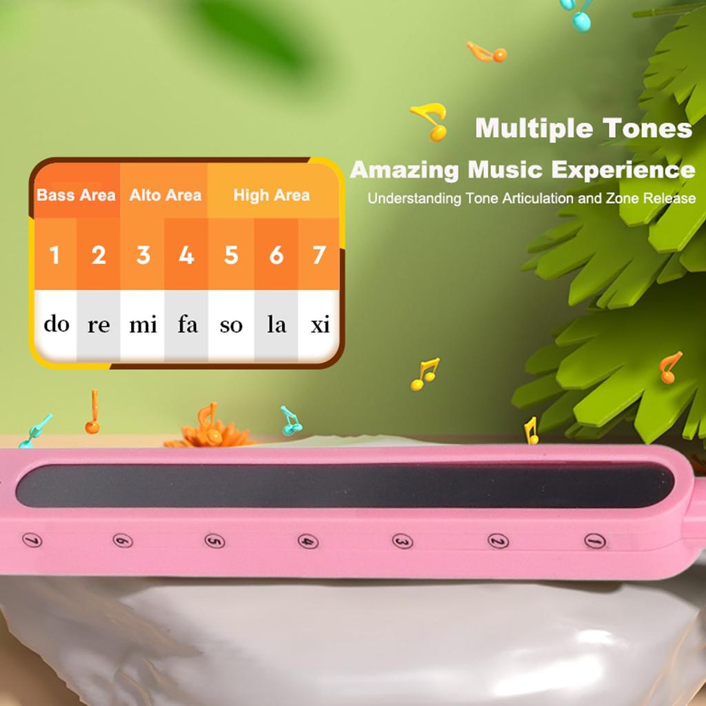 Banapoy Otamatone Japanese Electronic Musical Instrument Synthesizer Cartoon Shape Portable Music Toy Pink Pig Kids Teen Gift