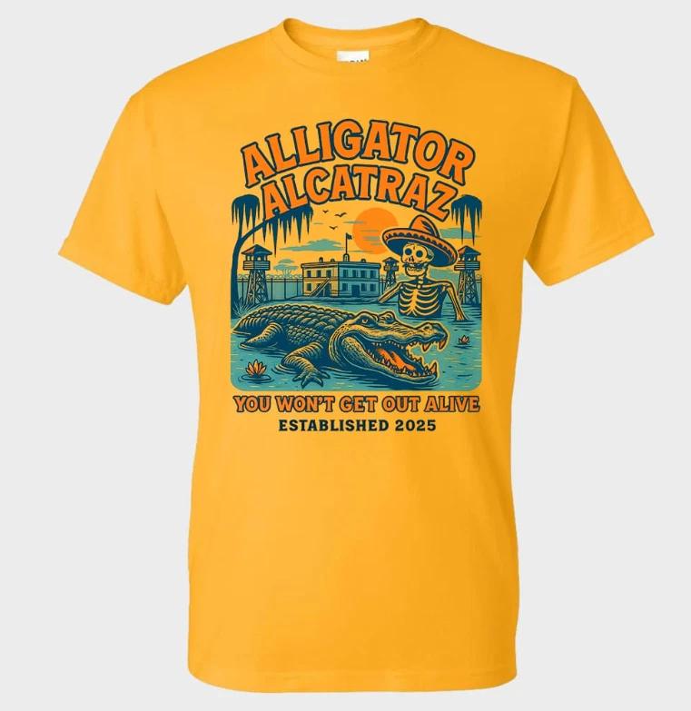 Alligator Alcatraz You Won’t Get Out Alive 2025 Shirt S