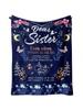 Sister Blanket, Sister Gift From Sister Or Brother, Gift For Sister, Happy Birthday Sister, Sister Blanket