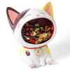 Vukayo Cat Offering a Metal Key Storage Key Small Item Entryway Tabletop Storage Animal Sculpture Pet Side Makeup Lipstick Candy Resin Interior
