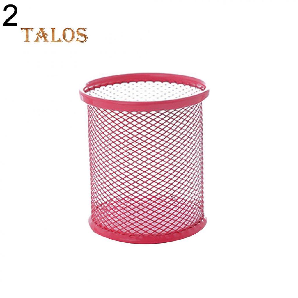 Metal Hollow Pen Pencil Holder Vase Pot Tidy Stationery Storage Desk Container Writting Instruments