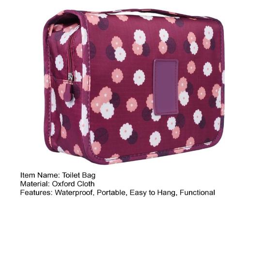 Travel Hanging Toiletry Bag Portable Cosmetic Organizer with Hook Waterproof Makeup Pouch for Women Girls Business Trips Vacation Use
